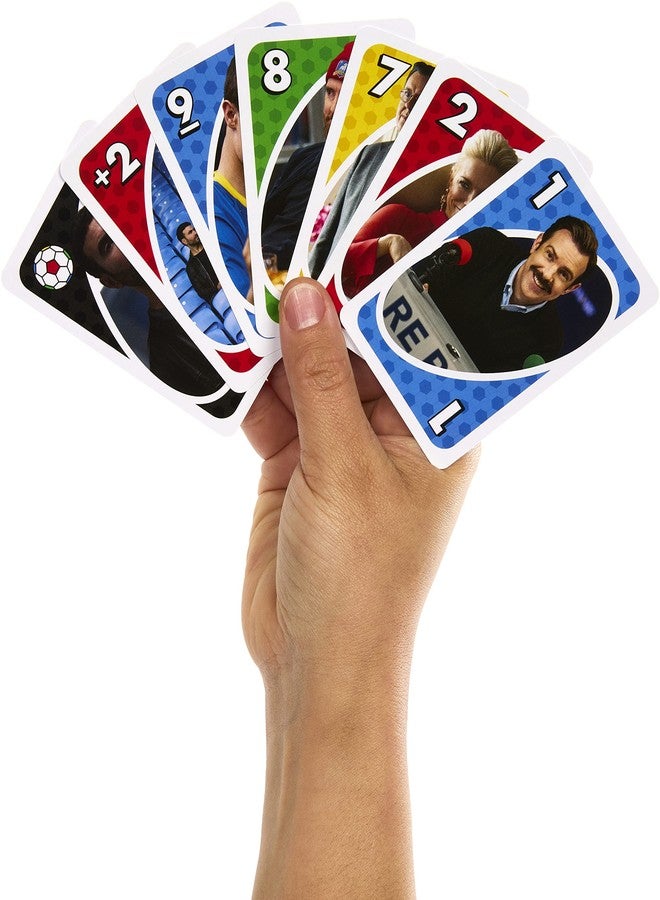 Mattel Games UNO Ted Lasso Card Game for Teens & Adults Inspired by The Popular Series for Game Night, Travel & Camping - Image 2