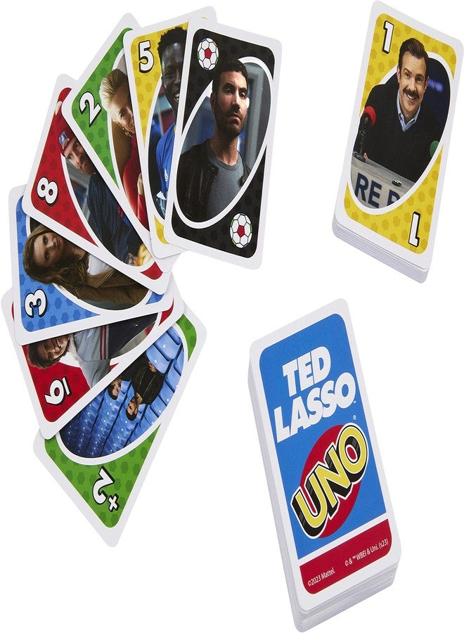 Mattel Games UNO Ted Lasso Card Game for Teens & Adults Inspired by The Popular Series for Game Night, Travel & Camping - Image 3