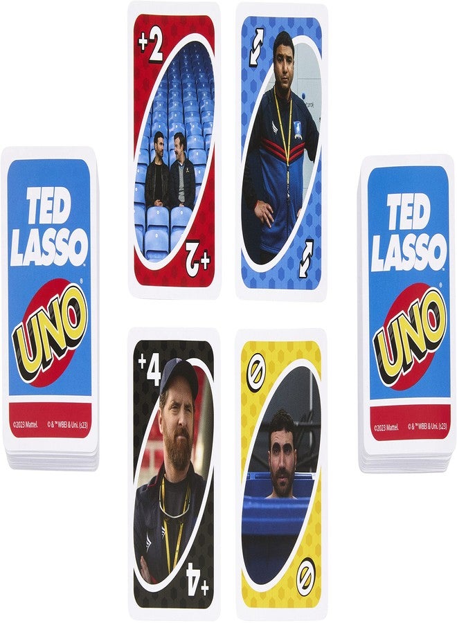 Mattel Games UNO Ted Lasso Card Game for Teens & Adults Inspired by The Popular Series for Game Night, Travel & Camping - Image 5