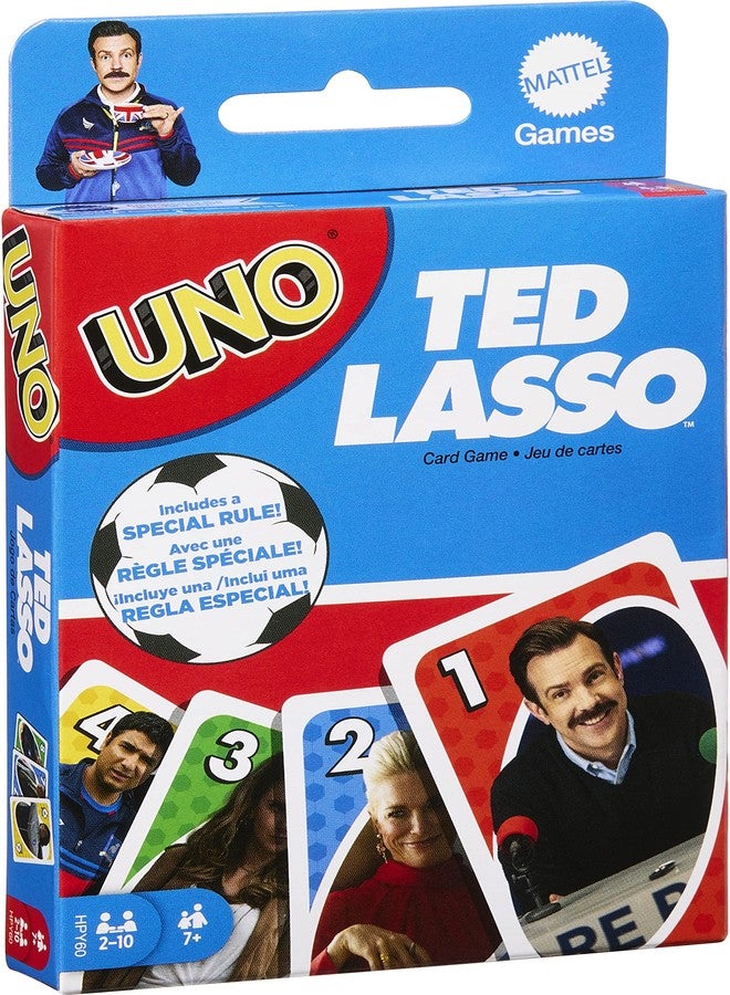 Mattel Games UNO Ted Lasso Card Game for Teens & Adults Inspired by The Popular Series for Game Night, Travel & Camping - Image 1