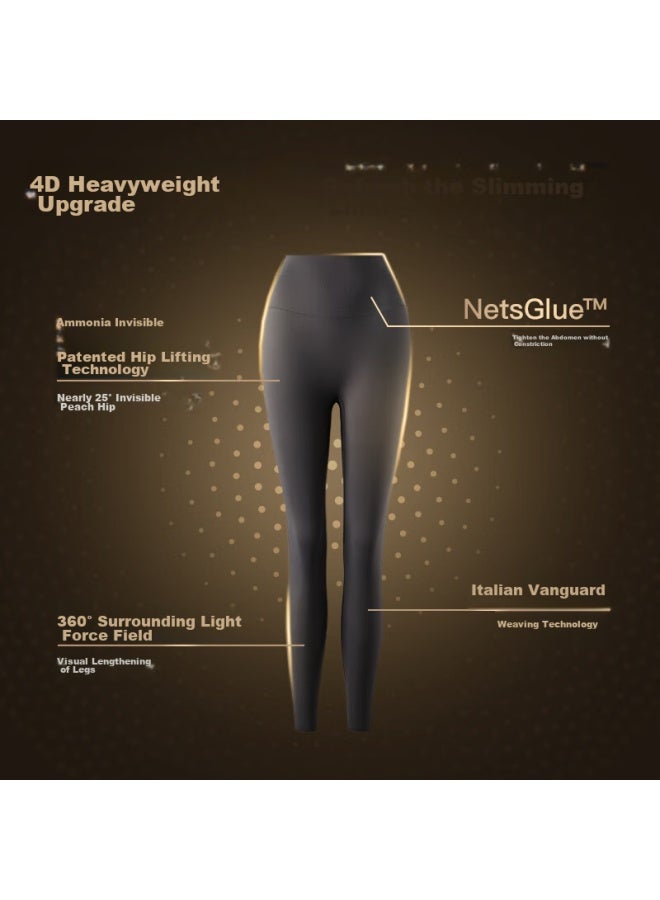 Curveism Curvism Shaping Yoga Pants Tummy Control Lifting Shark Pants Women's Leggings Thick Fleece Pro Gray S - Image 2