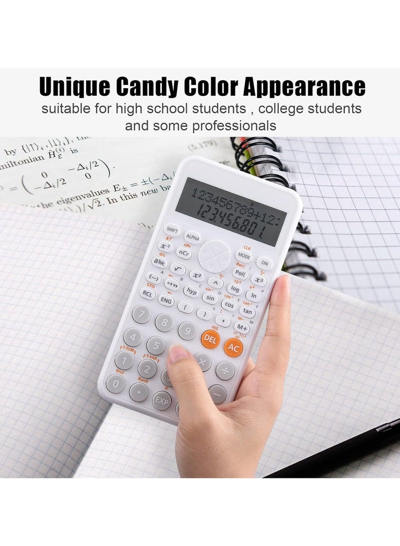 SOLARAE Scientific Calculator 2-Line Standard Scientific Calculator Cute Desk Accessories Portable and Cute School Office Supplies Suitable for Primary School to College Student Use - Image 3