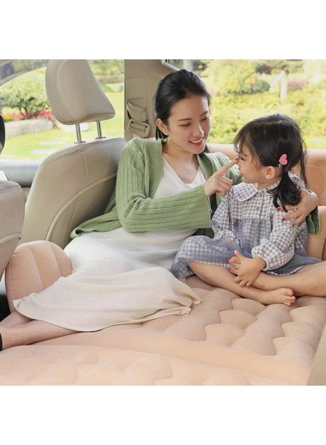 Sharpdo Car Air Mattress Bed Inflatable with 2 Air Pillows for For Outdoor Camping Travel (Beige/ 2 * Storage Piers) - Image 3