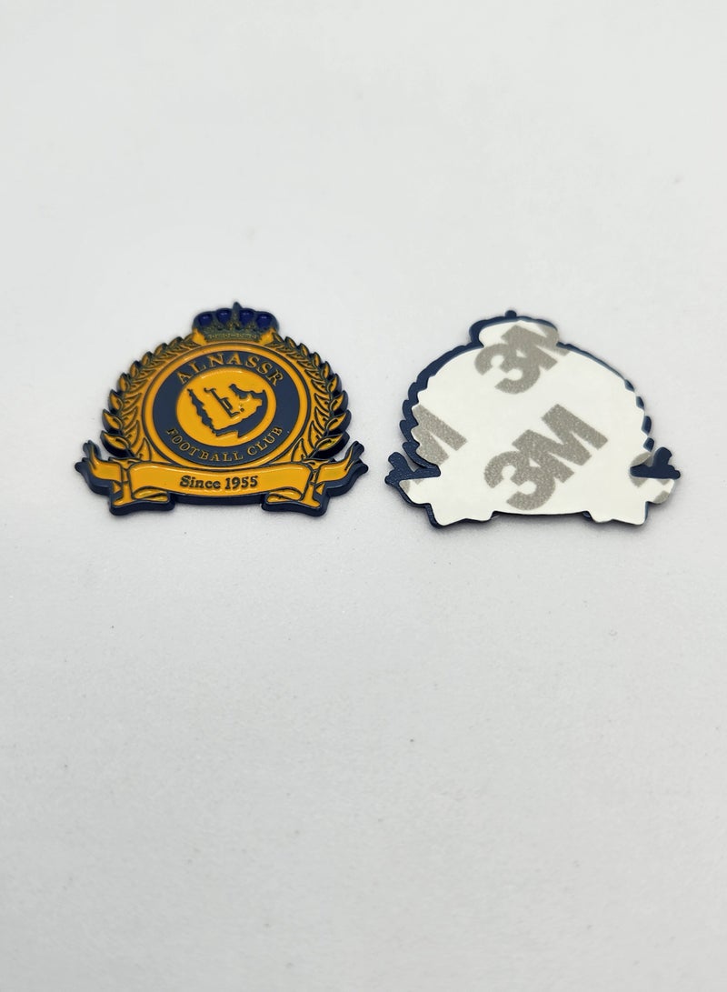 Acnor Al Nassr FC Official-Style  – Saudi Arabia Football Club Logo Pin (Since 1955) Display Sticker for Mobile, Laptop, I pad, Backpacks, Jackets, and Collectors Walls, Doors, Cars, Trucks, Motorcycles - Image 2