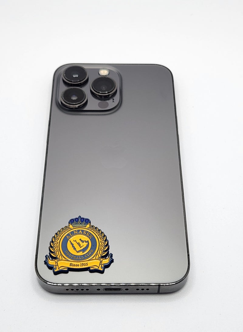 Acnor Al Nassr FC Official-Style  – Saudi Arabia Football Club Logo Pin (Since 1955) Display Sticker for Mobile, Laptop, I pad, Backpacks, Jackets, and Collectors Walls, Doors, Cars, Trucks, Motorcycles - Image 4
