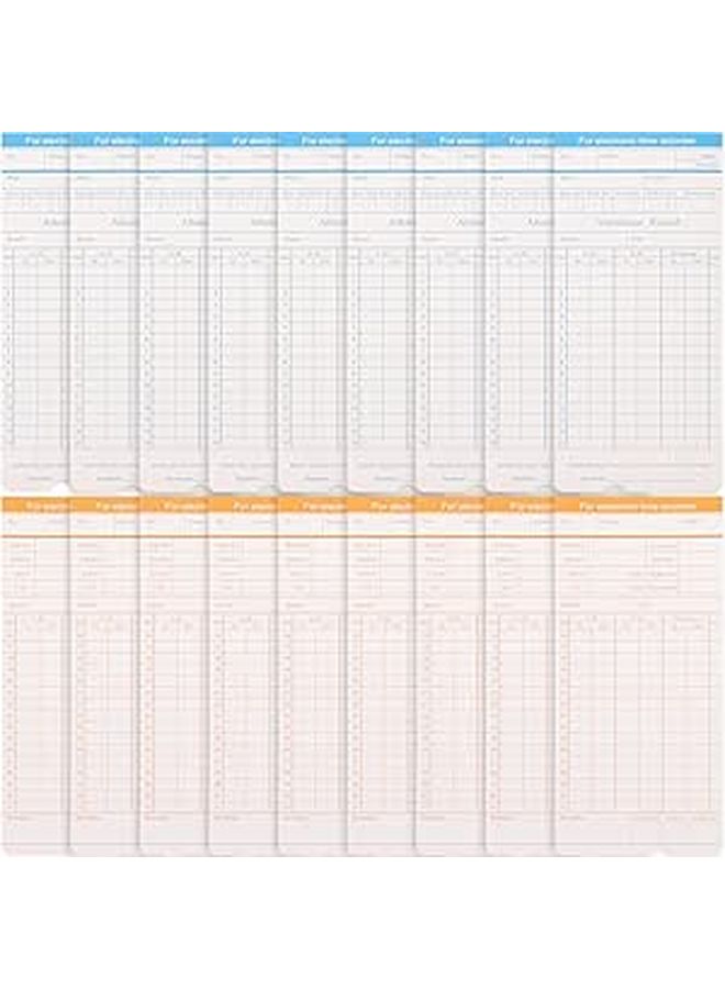 100 Sheets Double Sided Attendance Time Cards For Employee Punch Clock Payroll Recording - Image 1
