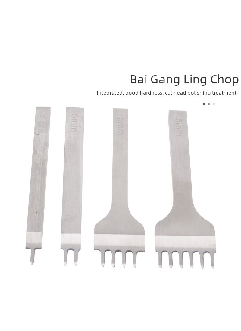 DIY Leathercraft Tools Chisels 3MM to 6MM 5mm-four teeth 