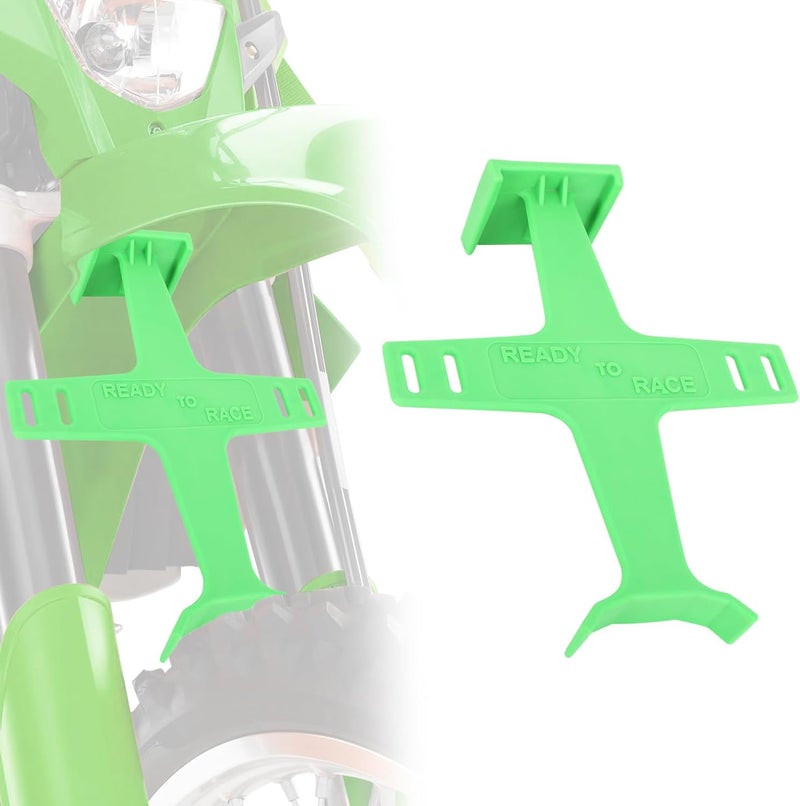USTPO Universal Motorcycle Fork Guard Suspension Support Brace - Green - Image 1