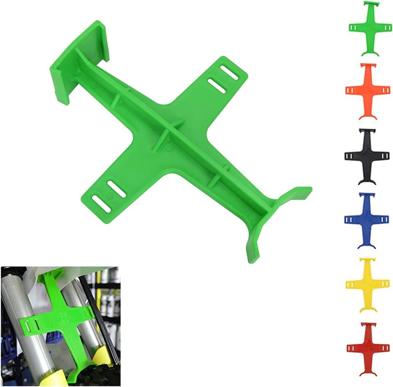 USTPO Universal Motorcycle Fork Guard Suspension Support Brace - Green - Image 2