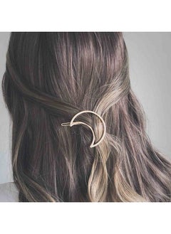 Yheakne Boho Moon Hair Clip Barrette Gold Crescent Moon Hairpin Hair Clip Metal Minimalist Bobby Pin Geometry Hair Accessories For Women And Gilrs (Gold Moon)  - Image 1