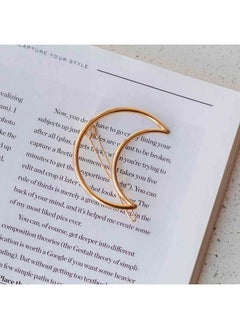 Yheakne Boho Moon Hair Clip Barrette Gold Crescent Moon Hairpin Hair Clip Metal Minimalist Bobby Pin Geometry Hair Accessories For Women And Gilrs (Gold Moon)  - Image 3