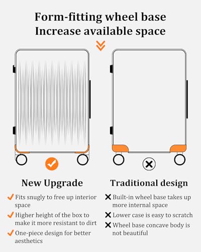 Joyway Carry on Luggage Airline Approved, Hardside Carry-on Suitcase with Charging Port and Spinner Wheels, Hardshell 20 Inch Luggage with TSA Lock, Pink - Image 5