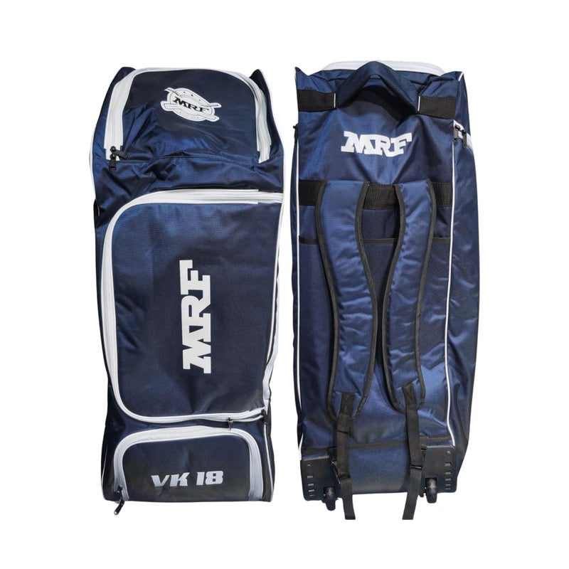 MRF VK18 Blue Sr. Kit Bag.NB | Cricket Kit Bag for Equipment Storage & Travel - Blue - Image 1