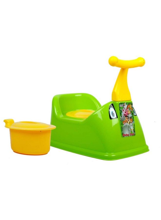 Nabhya مقعد تدريب الأطفال على استخدام المرحاض مع مقعد قابل للإزالة وغطاء قابل للإغلاق (أخضر) - Image 2