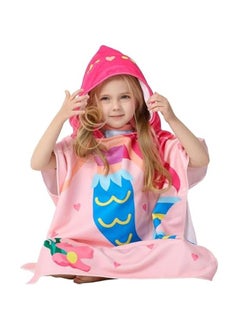 HOOKOR Kids Bath Towel for 1-6 Years Toddler, Kids Hooded Towel, Microfiber Bath Towel Super Soft Robe Poncho Bathrobe, kids Swimming Beach Holiday Water Playing Pool Bath Coverups (Pink Mermaid)  - Image 1