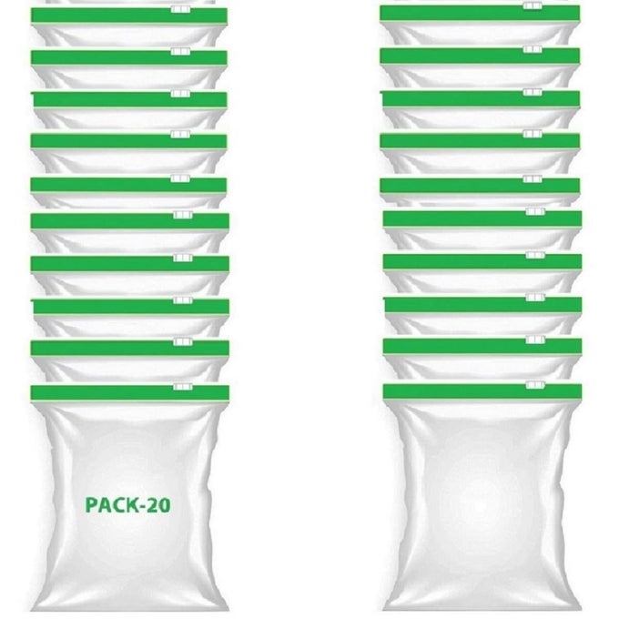 ZIP LOCK POUCHES ZIP LOCK BAG FOR STORAGE FREEZER REUSABLE ZIPPER BAGSZIPLOCK BAGS FOR FRIDGE STORAGE LEAKPROOF FREEZABLE MICROWAVE SAFE ZIP LOCK BAGS MEDIUM PACK OF 20 BAGSGREEN2024