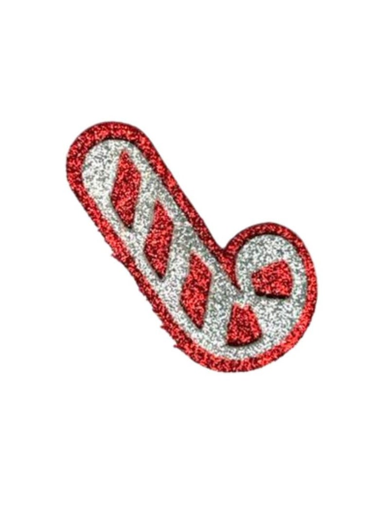 Arendelle Glitter Foam Christmas Candy Cane Hair Pin - Sparkly Festive Hair Clips [AHA415] - Image 1
