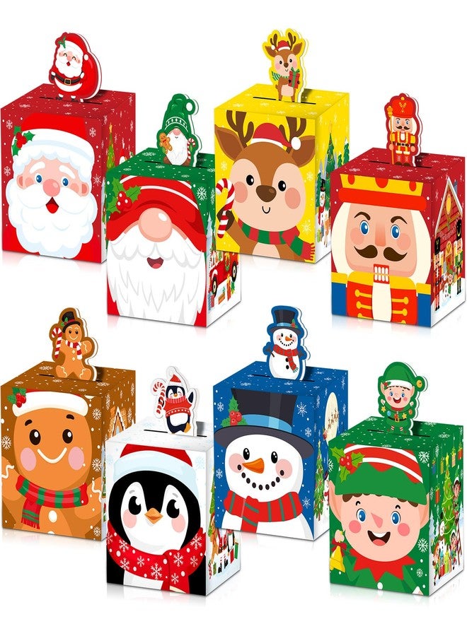 Zhanmai 48 Pcs Christmas Gift Boxes 3D Xmas Santa Snowman Elk Candy Treat Candy Cookies Boxes for Christmas Holiday Party Favor Supplies, 3.94 x 3.94 x 3.94 Inch(Colorful - Image 1