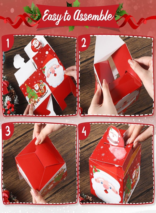 Zhanmai 48 Pcs Christmas Gift Boxes 3D Xmas Santa Snowman Elk Candy Treat Candy Cookies Boxes for Christmas Holiday Party Favor Supplies, 3.94 x 3.94 x 3.94 Inch(Colorful - Image 3
