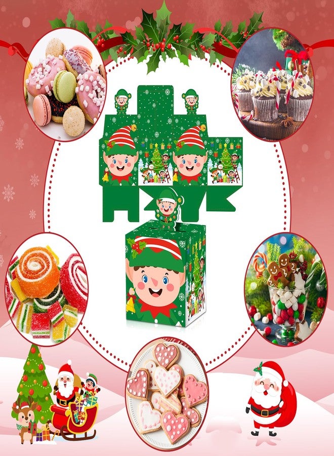 Zhanmai 48 Pcs Christmas Gift Boxes 3D Xmas Santa Snowman Elk Candy Treat Candy Cookies Boxes for Christmas Holiday Party Favor Supplies, 3.94 x 3.94 x 3.94 Inch(Colorful - Image 4