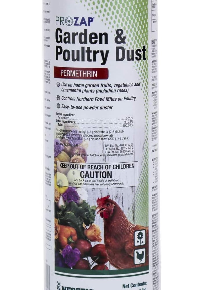 Neogen Prozap Garden & Poultry Dust with Permethrin - 2 lb Shaker for Insect Control - Image 1