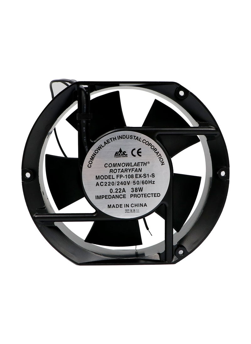 مروحة تبريد 220 فولت - FAN15017 - أسود - Image 2