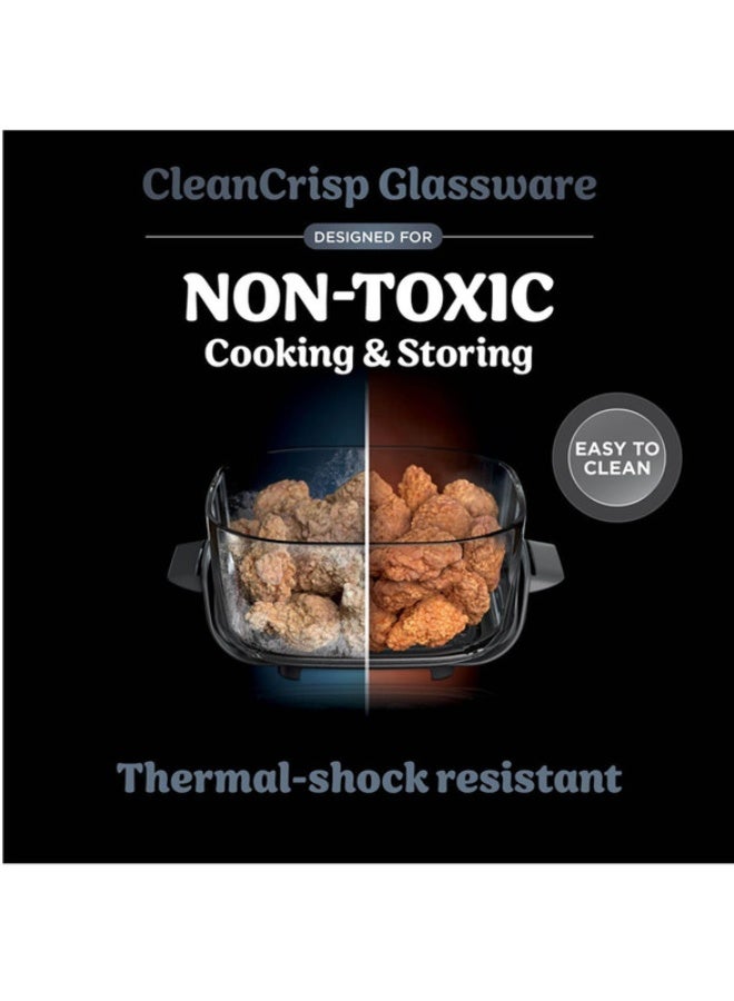 Ninja Crispi 4-in-1 Portable Glass Air Fryer - Cyberspace (International Version) 5.2 L 1700 W FN101GYANZ Cyberspace - Image 2