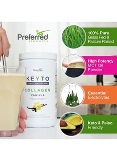 Keto Collagen Protein Powder With Mct Oil - Keto And Paleo Friendly Grass Fed And Pasture Raised Hydrolyzed Collagen Peptides - Fits Low Carb Diet And Keto Snacks - Keyto Vanilla Flavor - pzsku/Z37D19DEBDCDC0BFBE8C8Z/45/_/1728308970/61d8d476-465a-4bec-b316-d3023ad79cab