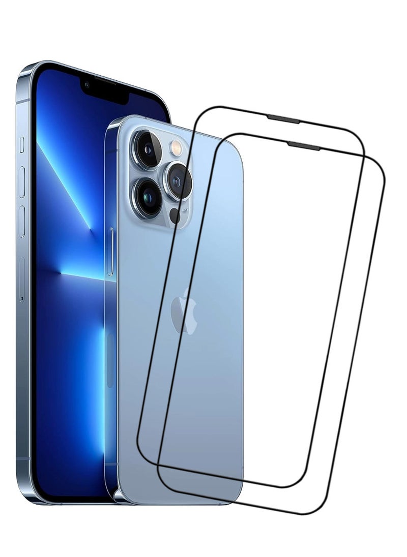 ACLIX 2 Pieces Antistatic ESD Dustproof Premium Quality High Definition Tempered Glass Screen Protector Designed For  iPhone 13 Pro Max - Image 1