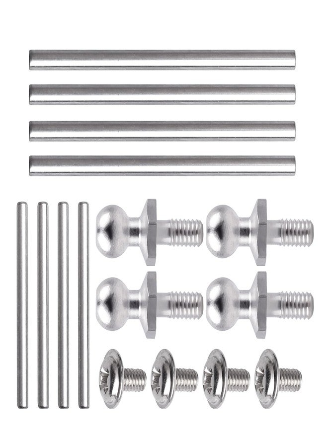 Hobbyfire Aluminum Front & Rear Suspension Arms 4-Pack Upgrades for 1/18 Traxxas LaTrax Teton Desert Prerunner SST, Replace Parts 7630 (Red) - Image 4