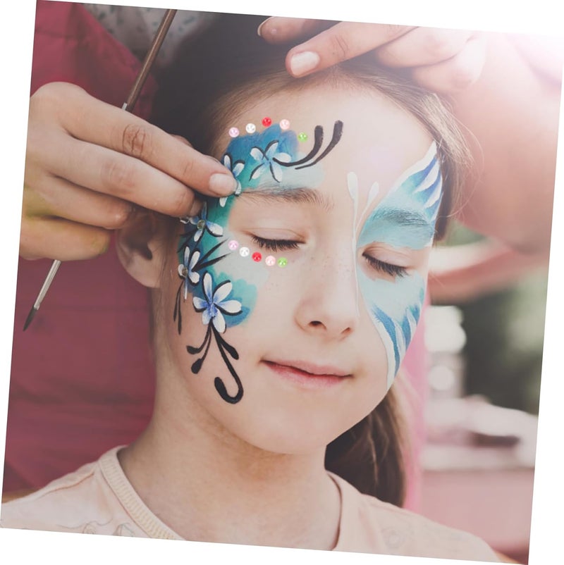 Outanaya 3sheets Face Jewel Stickers Pearl for Crafts Pearl Stickers for Makeup Face Gems - Image 4