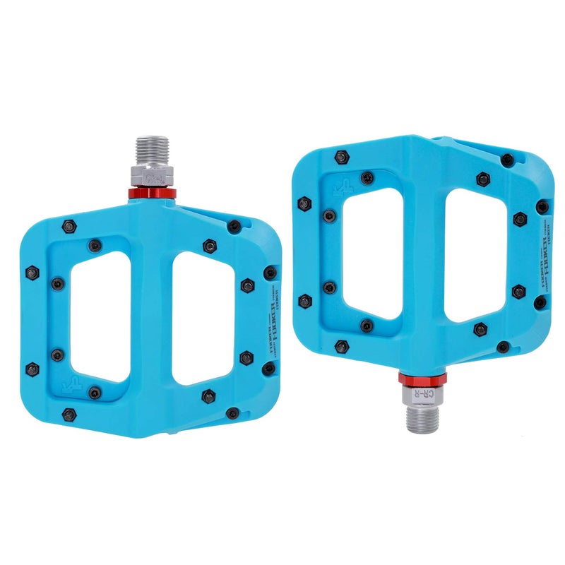 FOOKER MTB Pedals Mountain Bike Pedals 3 Bearing Non-Slip Lightweight Nylon Fiber Bicycle Platform Pedals for BMX MTB 9/16" - Image 2