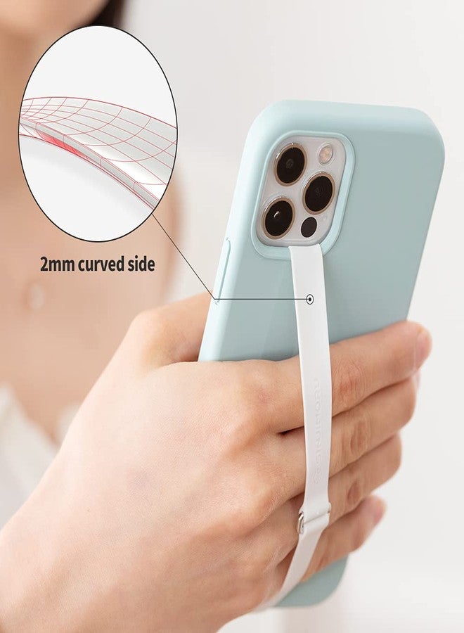 Sinjimoru Stretching Silicone Phone Strap as Cell Phone Grip Holder, Reusable Slim Cell Phone Holder for Hand with Clip for Galaxy & iPhone Case. Sinji Finger Strap Clip WineRed 230 - Image 3