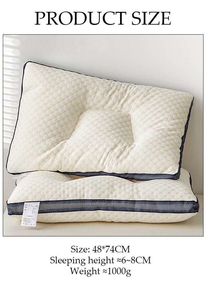 DUNISO Super Comfort Ergonomic Pillow for Neck Head and Shoulder Pain Relief Contour Support Pillows for Bed Sleeping Orthopedic Cervical Spine Stretch Pillow for Side Back Stomach Sleeper  - Image 2