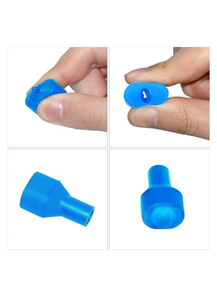 Green Tiger Big Bite Valve Replacement Mouthpiece Water Hydration Bladder Valve Blue 4 Pack - Image 2