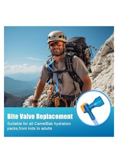 erorex Big Bite Valve Replacement Mouthpiece Water Hydration Bladder Valve Blue 4 Pack  - Image 4