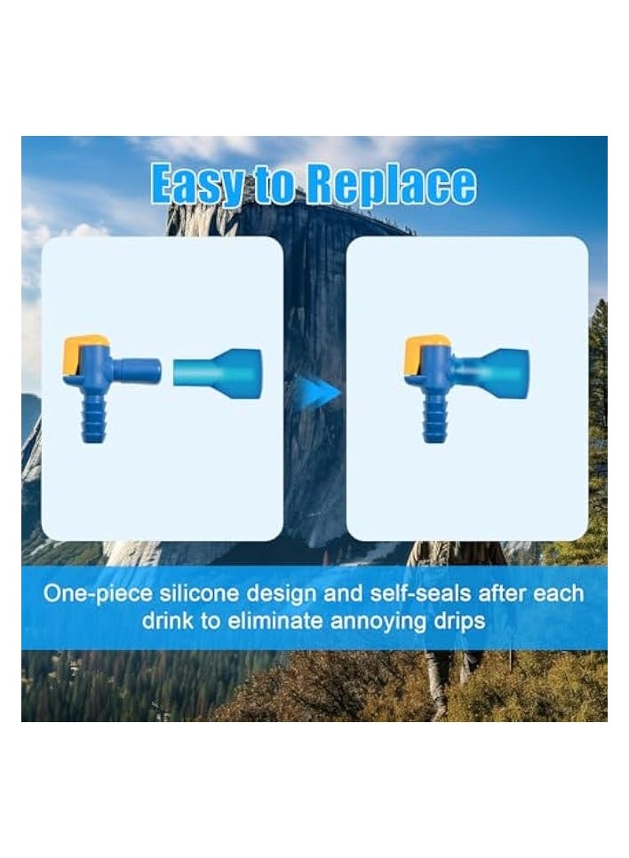 Green Tiger Big Bite Valve Replacement Mouthpiece Water Hydration Bladder Valve Blue 4 Pack - Image 5