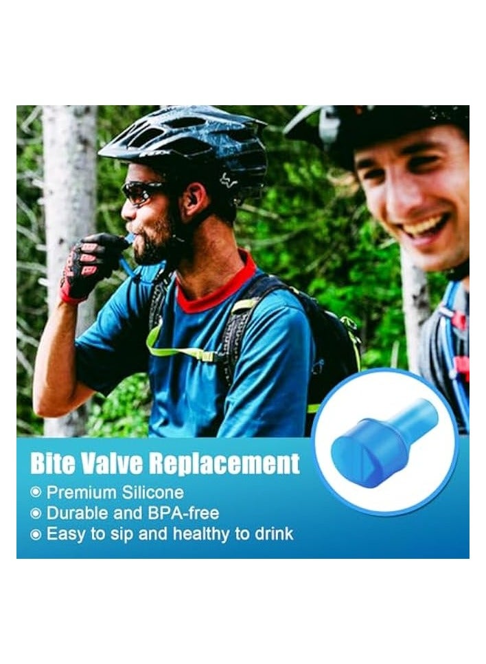 Green Tiger Big Bite Valve Replacement Mouthpiece Water Hydration Bladder Valve Blue 4 Pack - Image 3
