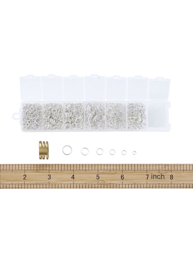 Pandahal Mixed Size 4-10mm 1500pcs/box Sliver Open Jump Rings Jewelry Supplies Kit with Plier and Assistant Tool Brass Rings for Jewelry Making - Image 4
