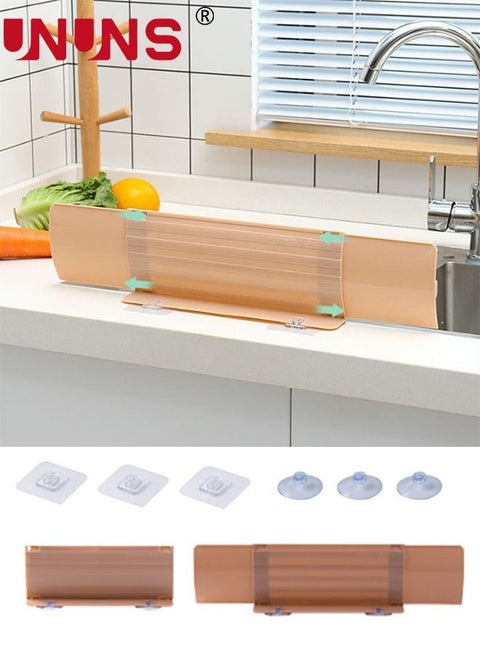 Sink Splash Guard Faucet Water Splash Guard with Suction Cup Base Sink Backsplash Guard for Kitchen Bathroom and Sinks