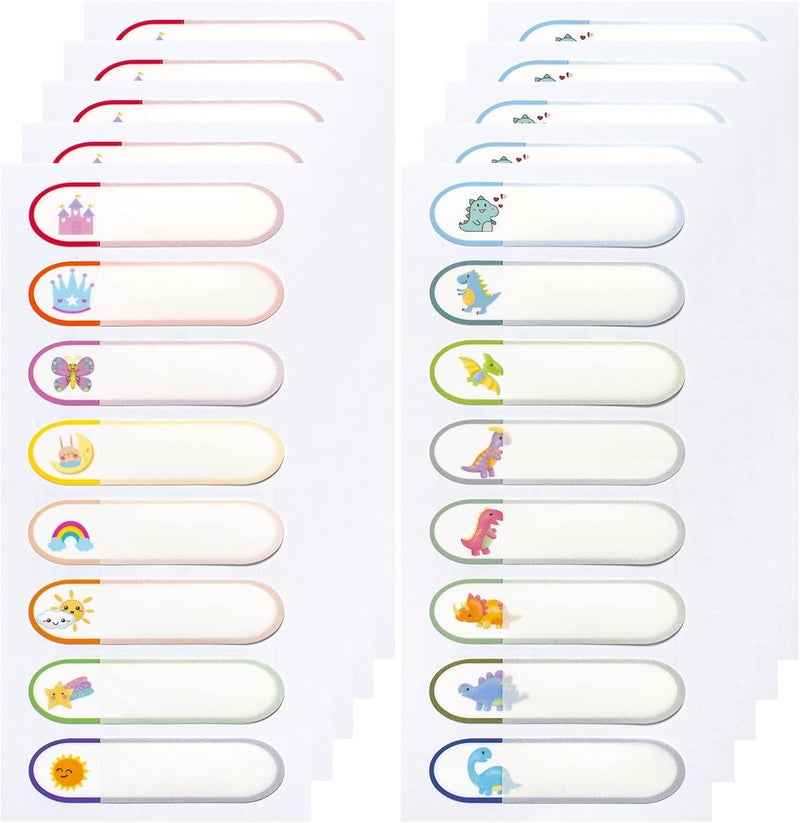 Coowayze Waterproof Name Stickers for Children School, Pack of 80 Self-Adhesive Name Tags for Nursery, Dishwasher Safe, Personalised School Stickers, Adhesive Labels for Preschool, Toddler - Image 1