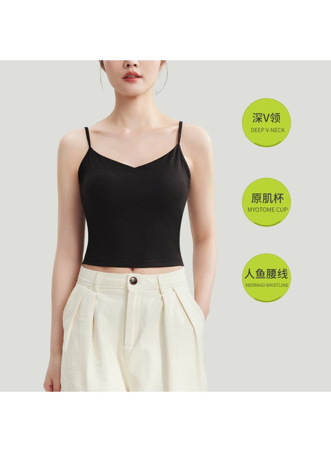 MIIOW Women'S Padded Strappy Camisole, Slimming Fashion Versatile Sleeveless Top For Commuting, Conceals Side Fat - Image 4