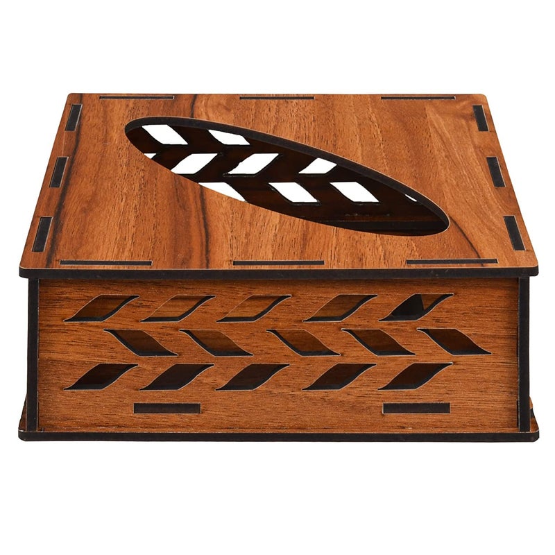 AKSHAR E-MART Wooden Decorative Tissue Paper Box Holder for car Home Office Desk and Restaurant - Image 4
