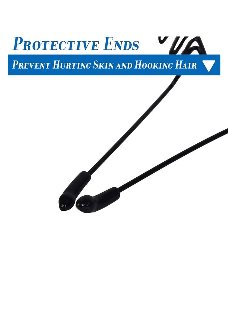 ORiTi 6 Pieces Metal Headbands Wavy Hairband Spring Hair Hoop Sports Fashion Hair Bands Unisex Black Elastic Non Slip Simple Headwear Accessories  - Image 4