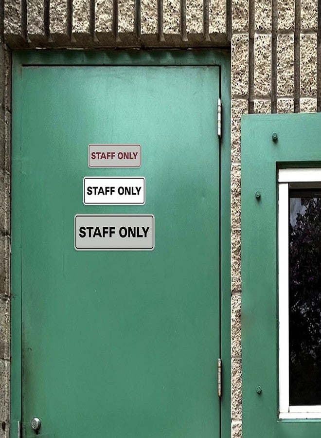 All Quality Standard Staff Only Wall or Door Sign | Easy Installation | Office Workplace Signs | Enhanced Security - Black - Medium (1 Pack) - Image 4