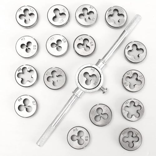 Hetkrishi 40pcs Tap Die Set M3-M12 Screw Thread Metric Taps |Hex Wrench Dies DIY Kit with Box Alloy Steel Hand Tools Thread Screwdriver| - Image 5