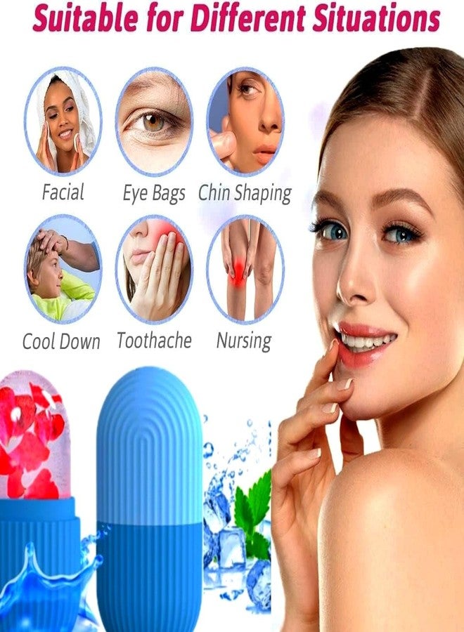 Pack of 3- Ice Roller for Face, Eyes, Body Massage. Natural Cold Therapy to Eliminate Puffiness, Dark Circles, Wrinkle. Promotes Blood Circulation for Glowing, Soft, Tight Skin (Pink, Purple & Blue) - Image 2