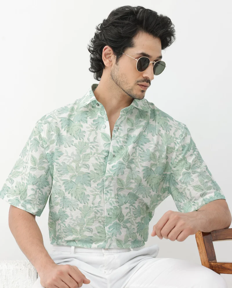 Rare Rabbit Men's Floral Print Shirt