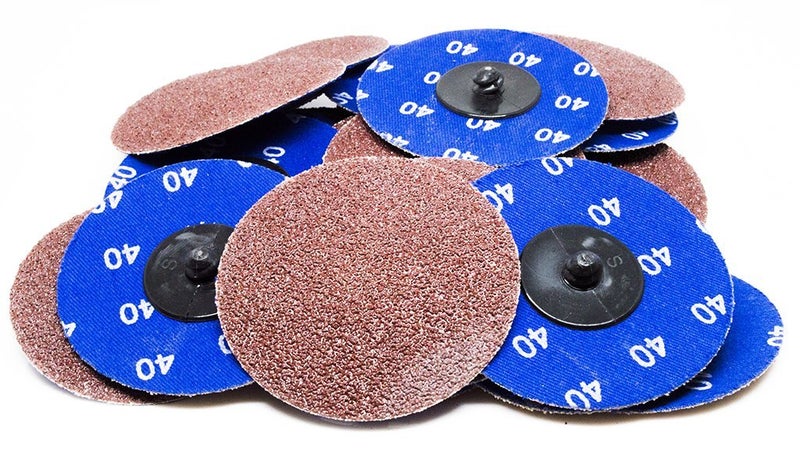 Benchmark Abrasives 3 Inch Sanding Discs Quick Change Aluminum Oxide - Sanding Discs, Drill & Die Grinder Sanding Disc - Deburring Polishing Rust Remover for Metal Paint Stripper (25 Pack), 24 Grit - Image 1