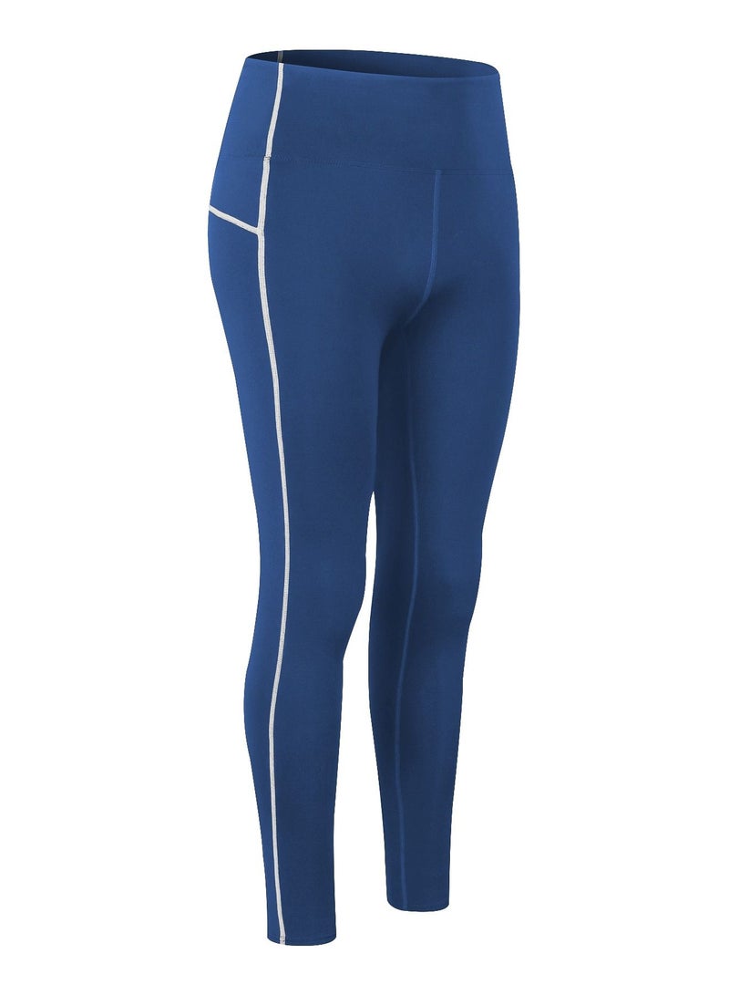 Loquat Women Quick Dry Breathable Elastic Pants Blue - Image 1